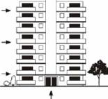 Illustration de : Appartement dans un immeuble de 5 étages ou plus (Code 5)